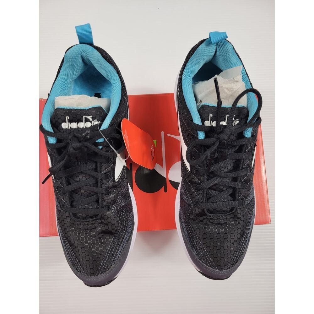 NIB Diadora Flamingo 2 Sneakers Mens 8 Womens 9.5  Black Running Shoes C6616